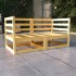 Sofá de jardín 2 plazas madera maciza