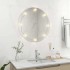 Espejo de pared con luces LED redondo de