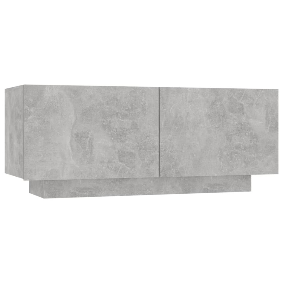 Mesita de noche madera de ingeniería gris hormigón 100x35x40
