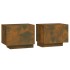 Mesita de noche madera contrachapada roble ahumado 100x35x40