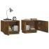 Mesita de noche madera contrachapada roble ahumado 100x35x40