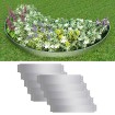 Set de cercas para césped 10 piezas acero galvanizado 100x20cm