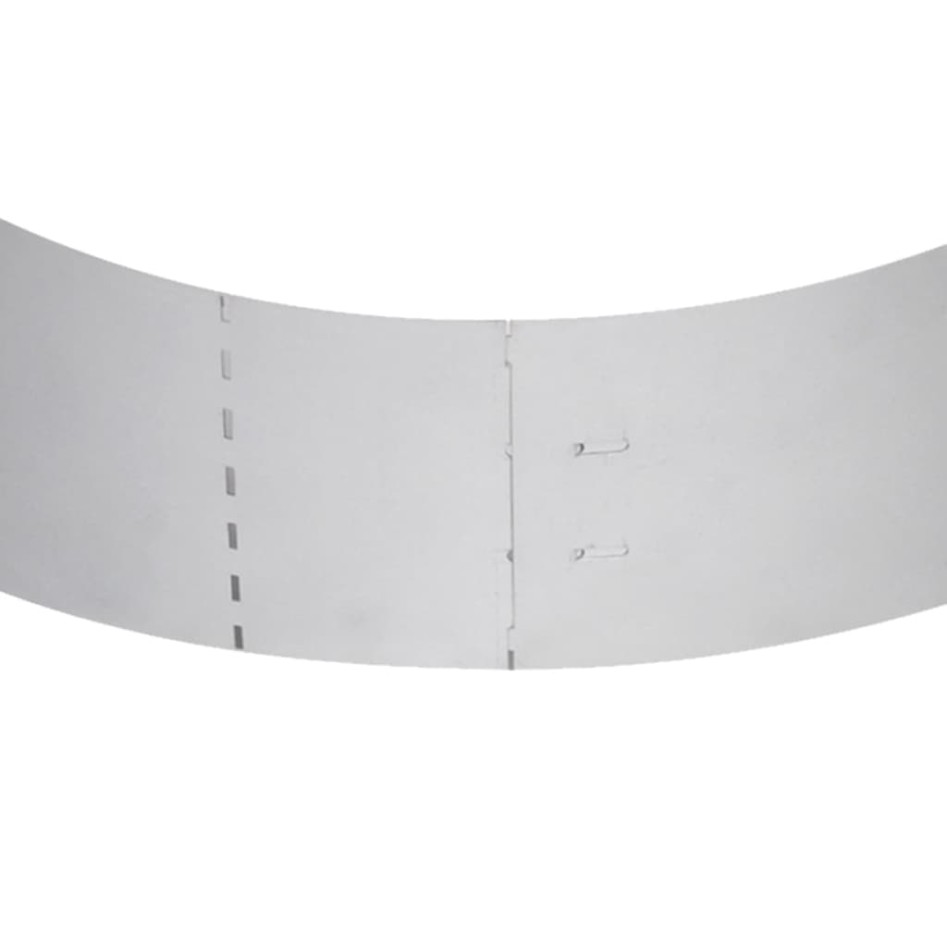 Set de cercas para césped 10 piezas acero galvanizado