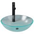 Lavabo baño grifo&desagüe de empuje vidrio templado