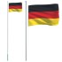 Mástil y bandera de Alemania aluminio 6,23