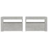 Mesitas de noche con LEDs 2 unidades gris hormigón 60x35x40