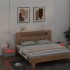 Mesitas de noche con LEDs 2 unidades gris hormigón 60x35x40