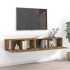 Set de muebles de TV 2 pzas madera contrachapada roble