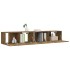 Set de muebles de TV 2 pzas madera contrachapada roble
