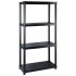 Estante de almacenaje 4 niveles negro plástico 122x30,5x130