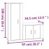 Set de muebles de TV 2 piezas madera contrachapada