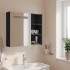 Mueble de baño con espejo y luz LED gris 60x13x52