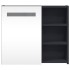 Mueble de baño con espejo y luz LED gris 60x13x52