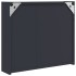 Mueble de baño con espejo y luz LED gris 60x13x52