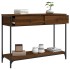 Mesa consola madera de ingeniería marrón roble 100x34,5x75