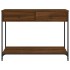 Mesa consola madera de ingeniería marrón roble 100x34,5x75