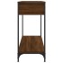 Mesa consola madera de ingeniería marrón roble 100x34,5x75