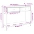 Mesa consola madera de ingeniería marrón roble 100x34,5x75