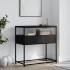 Mesa consola madera de ingeniería negra 75x40x75