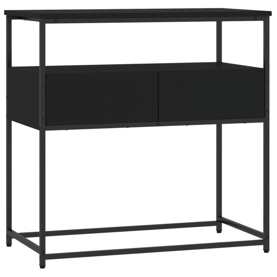 Mesa consola madera de ingeniería negra 75x40x75