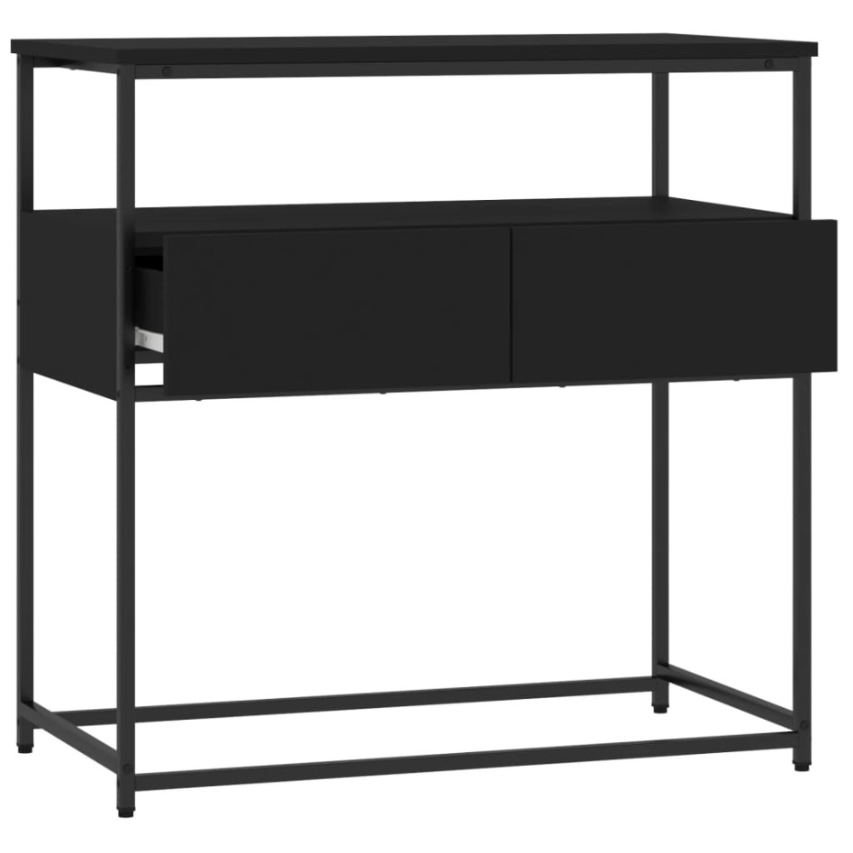 Mesa consola madera de ingeniería negra 75x40x75