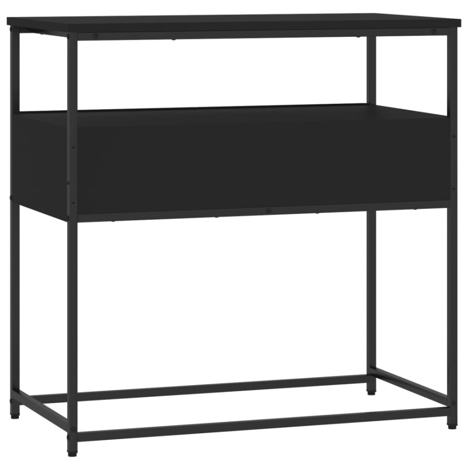 Mesa consola madera de ingeniería negra 75x40x75