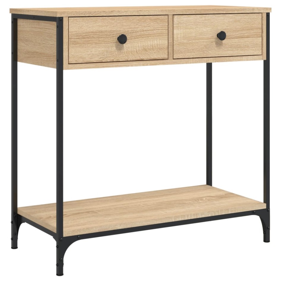 Mesa consola madera de ingeniería roble Sonoma 75x34,5x75