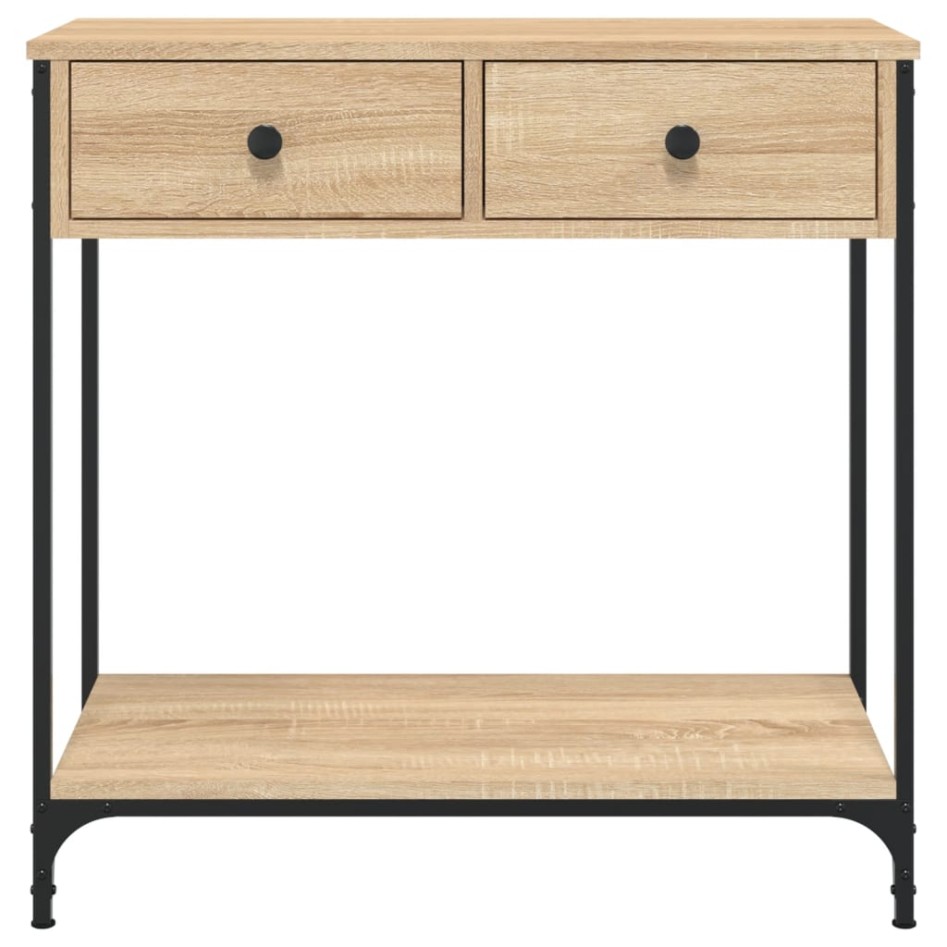 Mesa consola madera de ingeniería roble Sonoma 75x34,5x75
