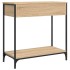 Mesa consola madera de ingeniería roble Sonoma 75x34,5x75