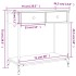 Mesa consola madera de ingeniería roble Sonoma 75x34,5x75