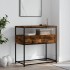 Mesa consola madera de ingeniería roble ahumado 75x40x75