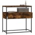 Mesa consola madera de ingeniería roble ahumado 75x40x75