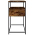 Mesa consola madera de ingeniería roble ahumado 75x40x75