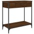 Mesa consola madera de ingeniería marrón roble 75x34,5x75