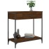 Mesa consola madera de ingeniería marrón roble 75x34,5x75