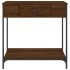 Mesa consola madera de ingeniería marrón roble 75x34,5x75