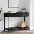 Mesa consola madera de ingeniería negra 100x34,5x75