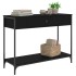 Mesa consola madera de ingeniería negra 100x34,5x75