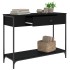 Mesa consola madera de ingeniería negra 100x34,5x75