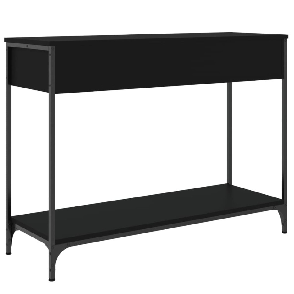 Mesa consola madera de ingeniería negra 100x34,5x75