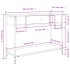 Mesa consola madera contrachapada roble ahumado 100x34,5x75