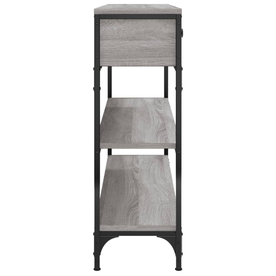 Mesa consola madera de ingeniería gris Sonoma 100x25x75