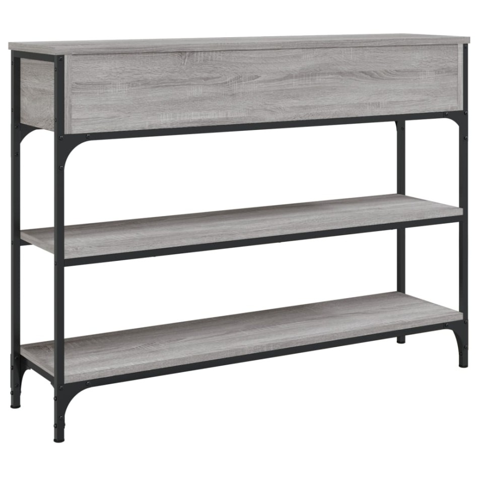 Mesa consola madera de ingeniería gris Sonoma 100x25x75