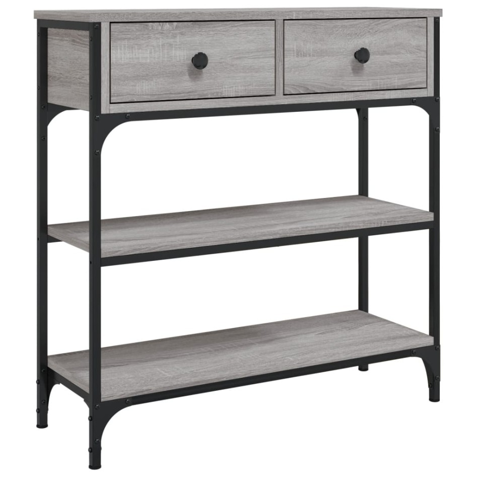 Mesa consola madera de ingeniería gris Sonoma 72,5x25x75