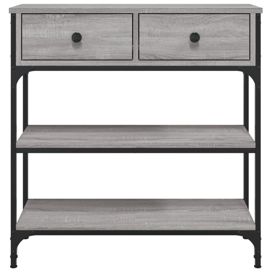 Mesa consola madera de ingeniería gris Sonoma 72,5x25x75