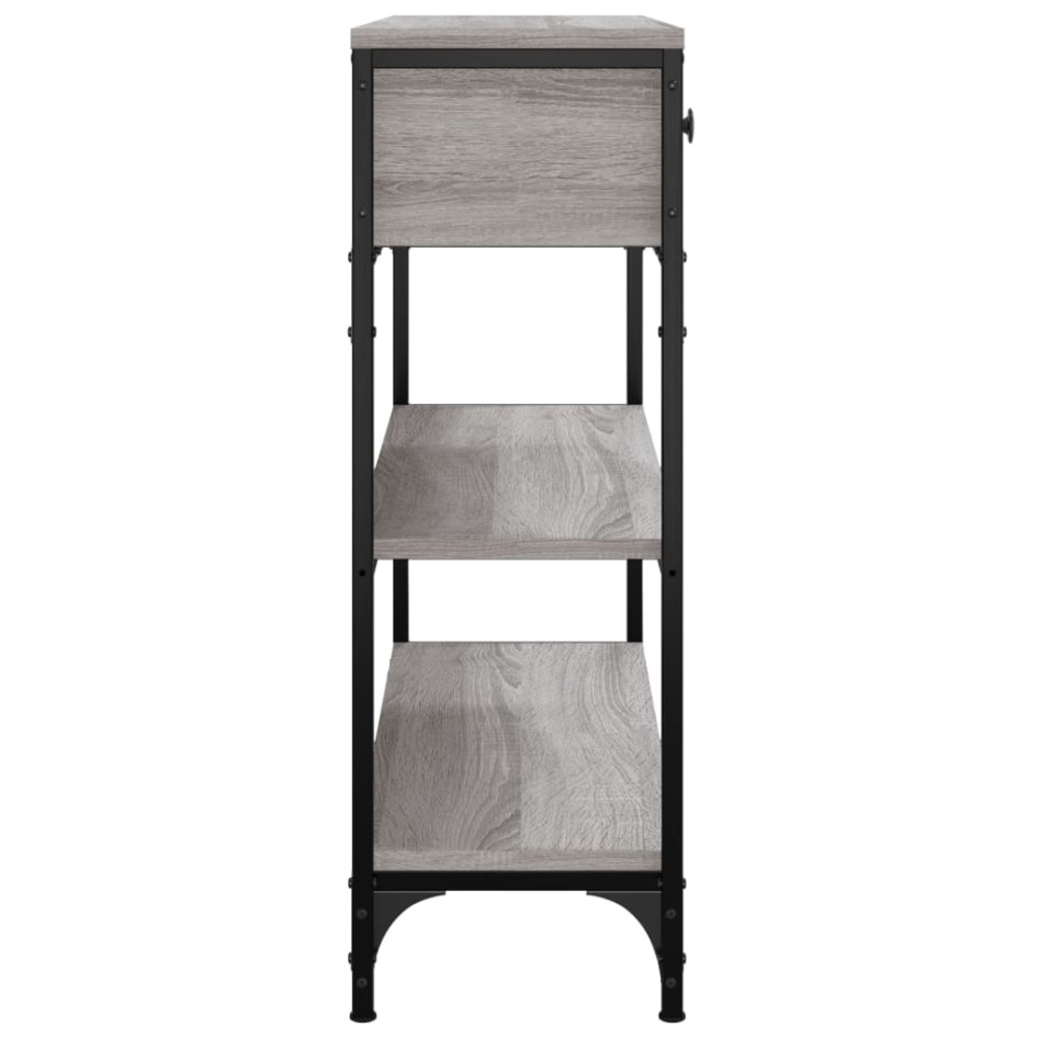 Mesa consola madera de ingeniería gris Sonoma 72,5x25x75