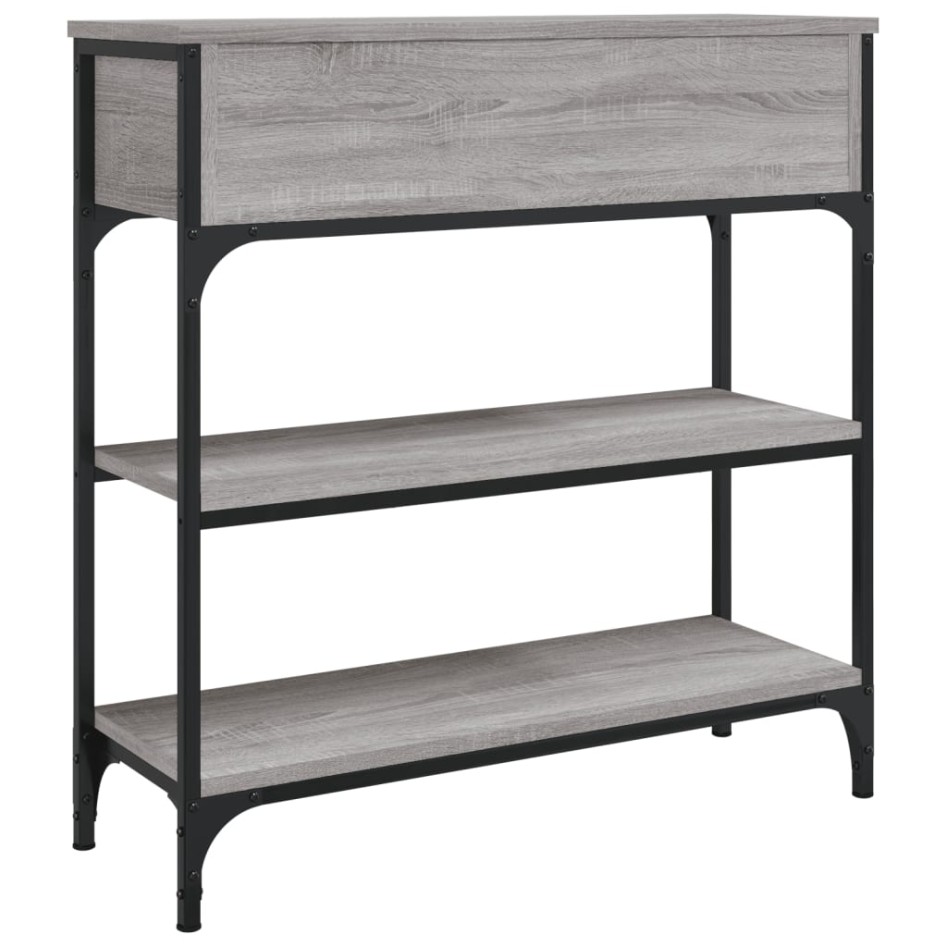 Mesa consola madera de ingeniería gris Sonoma 72,5x25x75