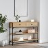 Mesa consola madera de ingeniería roble Sonoma 100x25x75