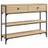 Mesa consola madera de ingeniería roble Sonoma 100x25x75