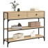 Mesa consola madera de ingeniería roble Sonoma 100x25x75